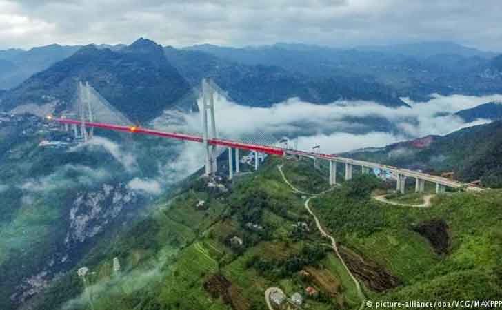 China Bangun Jembatan Tertinggi di Dunia