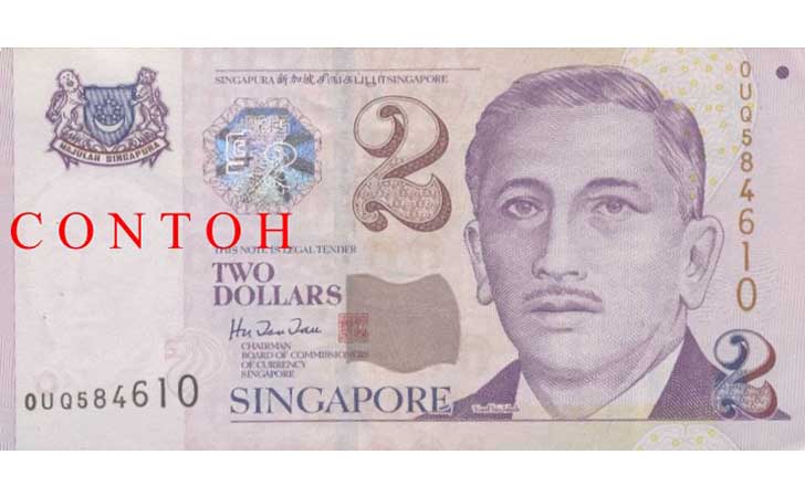 Mata Uang Singapura dengan Gambar Yusof bin Ishak