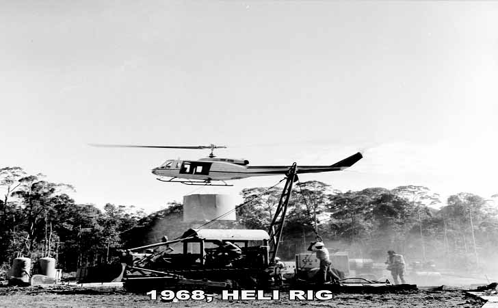 Heli Rig Dilakukan untuk daerah yang sulit 