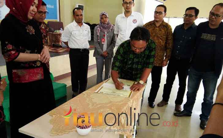 Teken MoU Jurusan Komunikasi Unri-RiauOnline