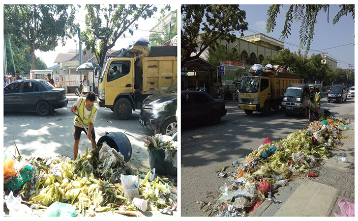 Sampah menumpuk