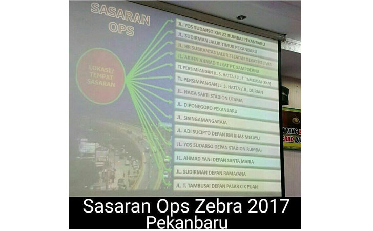 Sasarran Operasi Zebra Siak 2017