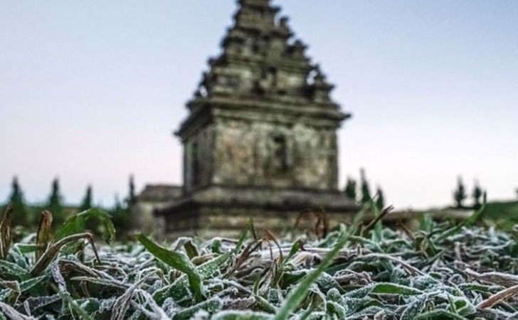 Embun Es Dieng Turun di Musim Penghujan, Warga Heran