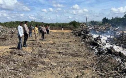 Polres Kuansing Tangkap Pelaku Pembakaran Lahan di Desa Kalimanting
