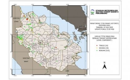 Riau Catat Angka Tertinggi Titik Panas di Wilayah Sumatera, 586 Hotspot
