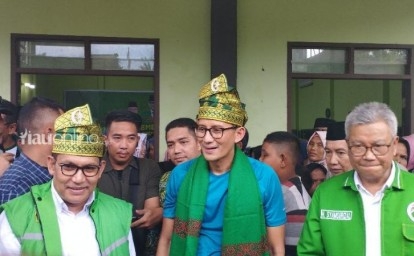 Datang ke Kampar Sandiaga Uno Minta Warga Pilih Ganjar-Mahfud MD