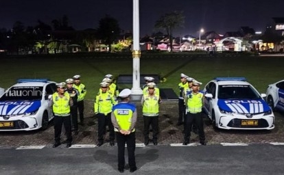 Blue Light Patrol Jaga Pekanbaru Malam Hari: Halau Balap Liar, Amankan Gereja